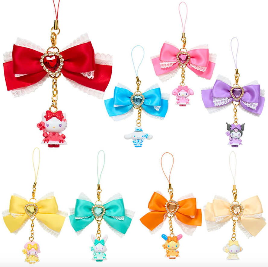 SANRIO ORIGINAL CHARACTERS MASCOT STRAP BLIND BOX (IDOL COLORFUL DRESS RIBBON SWINGING)