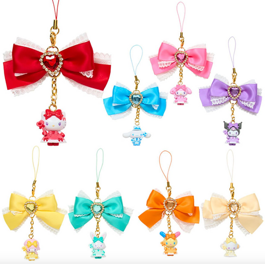 SANRIO ORIGINAL CHARACTERS MASCOT STRAP BLIND BOX (IDOL COLORFUL DRESS RIBBON SWINGING)