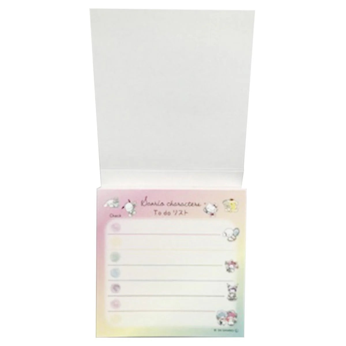 SANRIO ORIGINAL SANRIO CHARACTERS TO DO LIST MEMO PAD (COLORFUL)