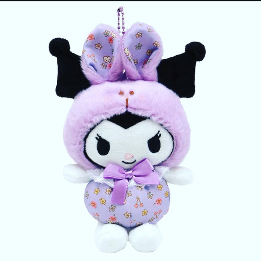 KUROMI FLOWER BUNNY HANGING MASCOT