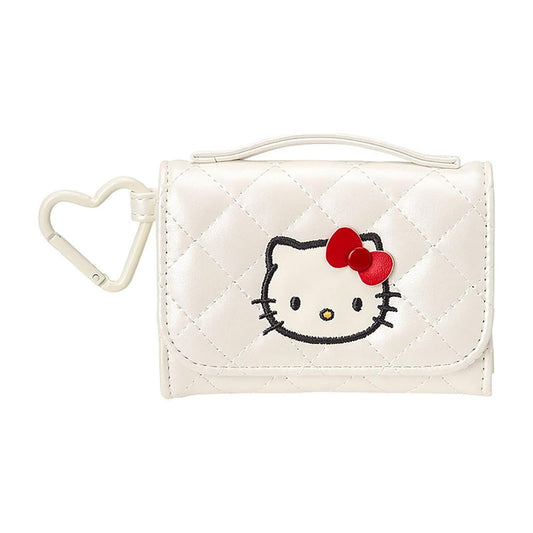 SANRIO ORIGINAL HELLO KITTY WALLET SHAPED COIN PURSE MINIATURE QUILT WHITE