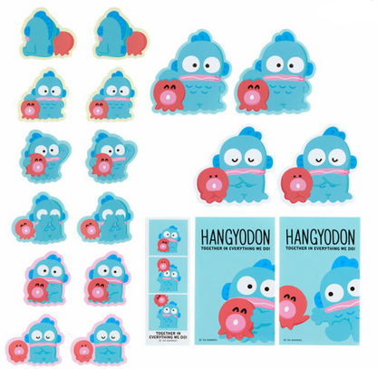 SANRIO JAPAN ORIGINAL HANGYODON THE USUAL TWO STICKERS SET