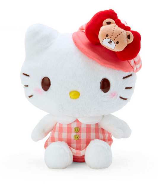 HELLO KITTY GINGHAM CAP PLUSH S