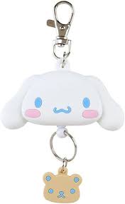 SANRIO JAPAN ORIGINAL CINNAMORROLL AUTO RETRACT REEL KEYCHAIN FACE