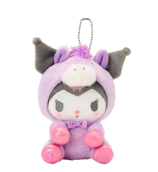 SANRIO ORIGINAL KUROMI MASCOT HOLDER NEW YEAR ZODIAC YEAR OF HORSE LUCKY PURPLE