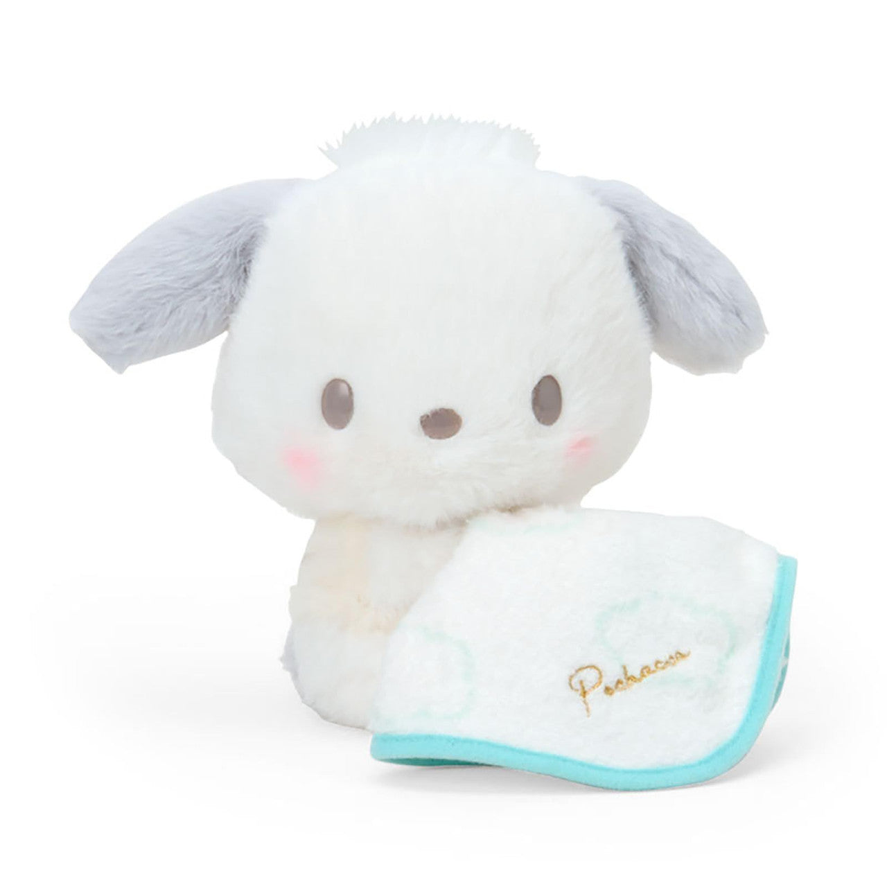 SANRIO ORIGINAL POCHACCO PLUSH TOY SLEEPING ON WHITE FLUFFY CLOUD