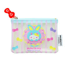 SANRIO ORIGINAL HELLO KITTY 50TH ANNIVERSARY FLAT POUCH BUNNY