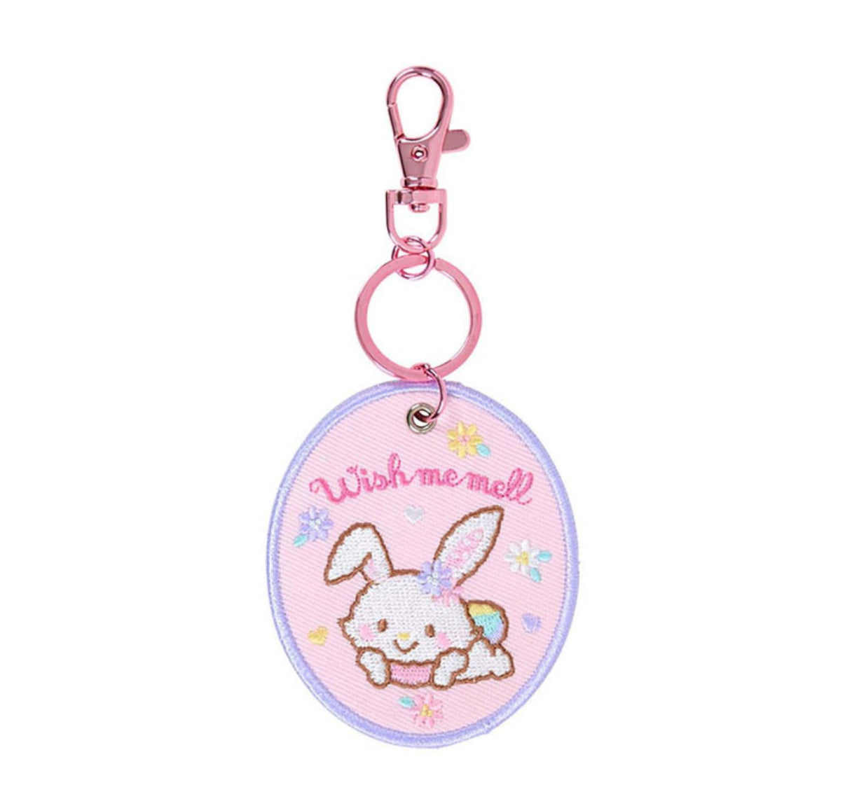 SANRIO WISH ME MELL EMBROIDERED PATCH KEYCHAIN