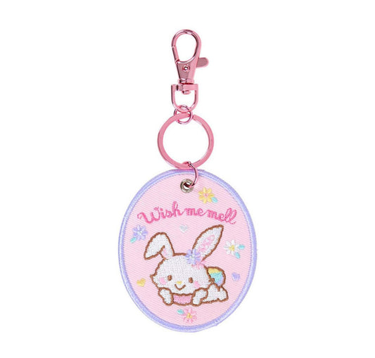 SANRIO WISH ME MELL EMBROIDERED PATCH KEYCHAIN