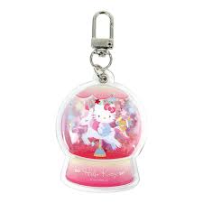 SANRIO JAPAN ORIGINAL HELLO KITTY SNOW DOME KEYCHAIN