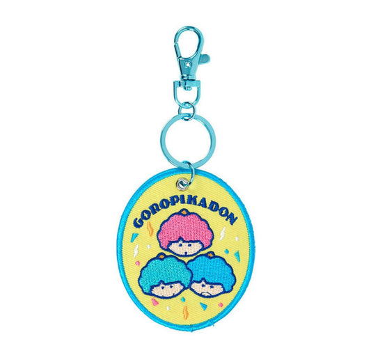 SANRIO GOROPIKADON EMBROIDERED PATCH KEYCHAIN