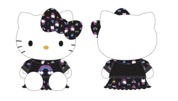 SANRIO HELLO KITTY PIXEL 7 INCHES PLUSH