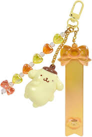 SANRIO JAPAN ORIGINAL POMPOMPURIN CUSTOM KEY CHAIN CLEAR AND PLUMP 3D