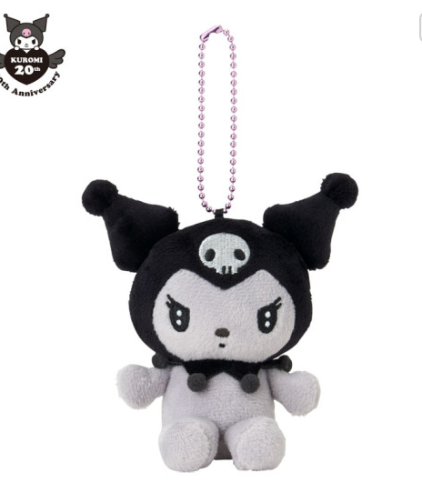 SANRIO ORIGINAL KUROMI 20TH ANNIVERSARY MASCOT HOLDER BLACK