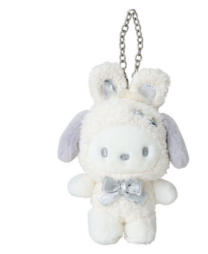 SANRIO ORIGINAL POCHACCO FLUFFY SNOW RABBIT MASCOT CHARM / PLUSH