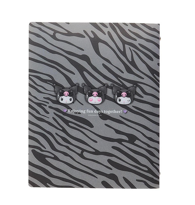 SANRIO ORIGINAL KUROMI B5 26 HOLE BINDER MONOTONE ANIMAL