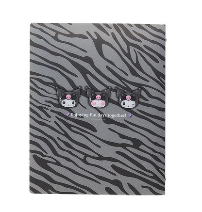 SANRIO ORIGINAL KUROMI B5 26 HOLE BINDER MONOTONE ANIMAL