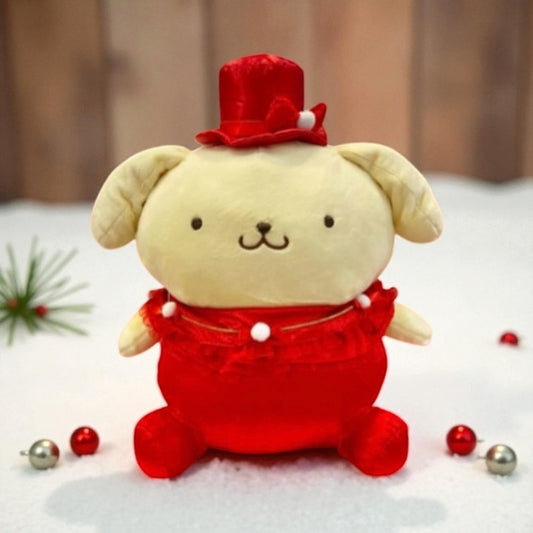 SANRIO POMPOMPURIN 15 IN PLUSH CHRISTMAS DRESS