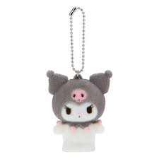 SANRIO JAPAN ORIGINAL KUROMI  FLOCKY MASCOT HOLDER