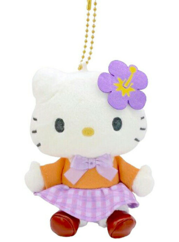 SANRIO ORIGINAL HELLO KITTY MASCOT CHARM / PLUSH HEISEI KOGAL COLLECTION SCHOOL UNIFORM PURPLE