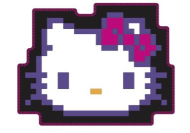 SANRIO HELLO KITTY DIECUT PIXEL RUG