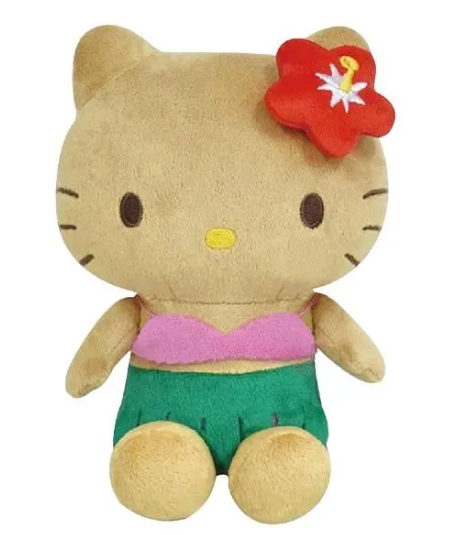 SANRIO ORIGINAL HELLO KITTY HIBISCUS PLUSH SUNTAN SERIES