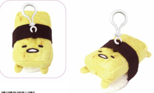 SANRIO GUDETAMA EGG ROLL MASCOT CLIP ON SUSHI