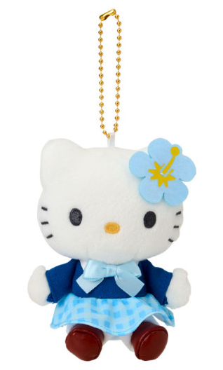 SANRIO ORIGINAL HELLO KITTY MASCOT CHARM / PLUSH HEISEI KOGAL COLLECTION SCHOOL UNIFORM BLUE