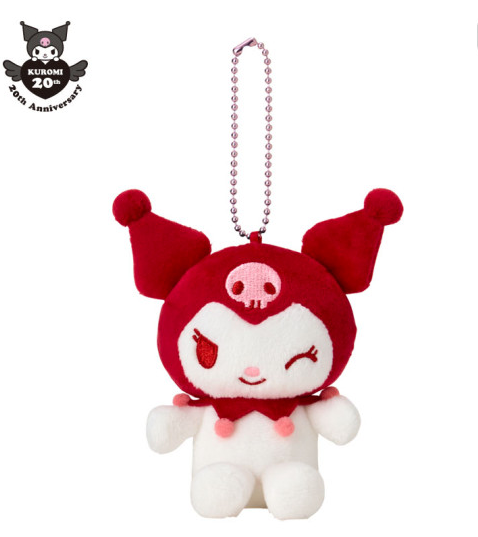 SANRIO ORIGINAL KUROMI 20TH ANNIVERSARY MASCOT HOLDER WINK RED
