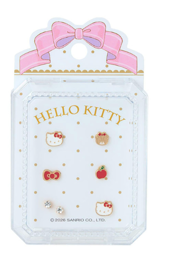 SANRIO ORIGINAL HELLO KITTY 7 PIECE EARRING SET