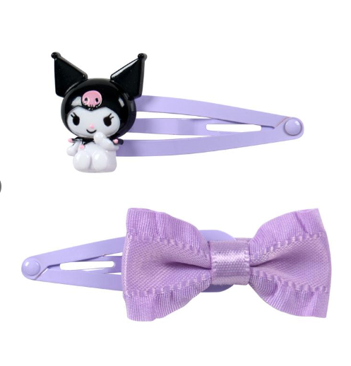SANRIO ORIGINAL KUROMI KIDS HAIRPIN SET RIBBON