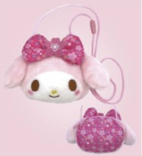 SANRIO MY MELODY SAKURA KIMONO FACE SHOULDER POUCH