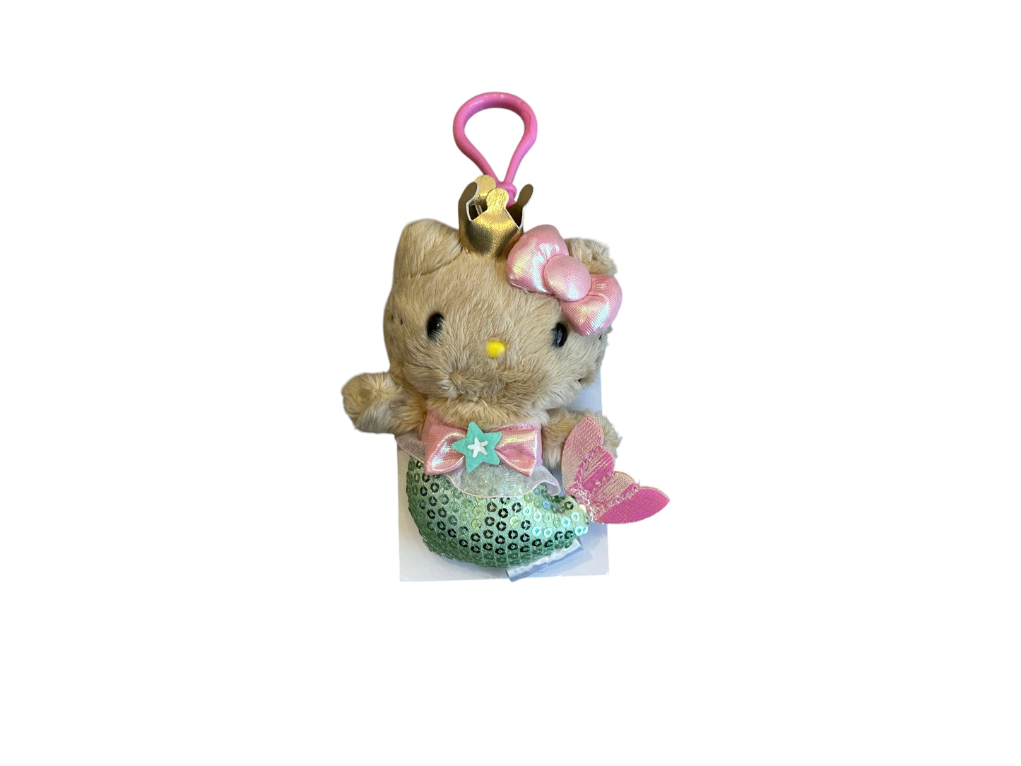 SANRIO HELLO KITTY MASCOT CLIP ON SPANGLE MERMAID TAN