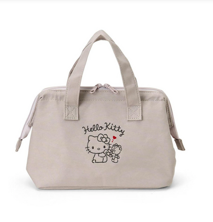 SANRIO ORIGINAL HELLO KITTY INSULATED LUNCH BAG WITH WHITE FRAME