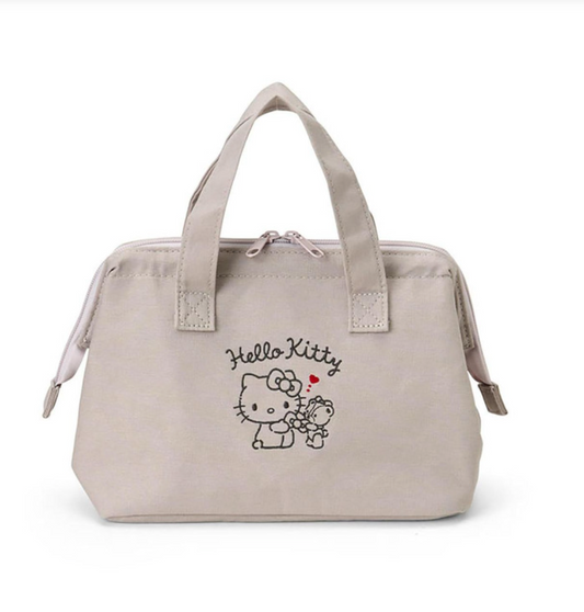 SANRIO ORIGINAL HELLO KITTY INSULATED LUNCH BAG WITH WHITE FRAME