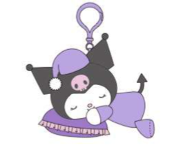 SANRIO KUROMI MASCOT CLIP ON PAJAMA W/ PILLOW