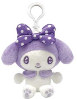 SANRIO MY MELODY MASCOT CLIP / PLUSH PURPLE FAVORITE COLOR MM