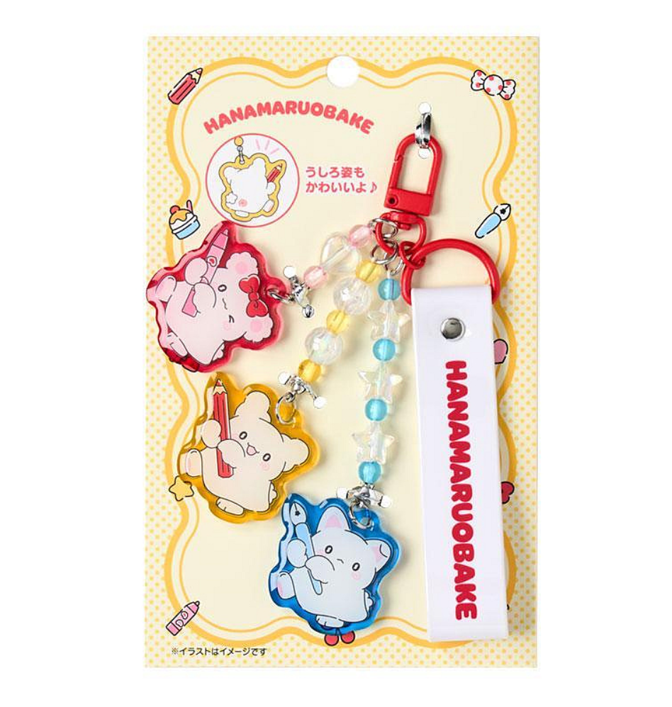 SANRIO ORIGINAL HANAMARUOBAKE ACRYLIC KEYCHAIN TOGETHER WITH FRIENDS