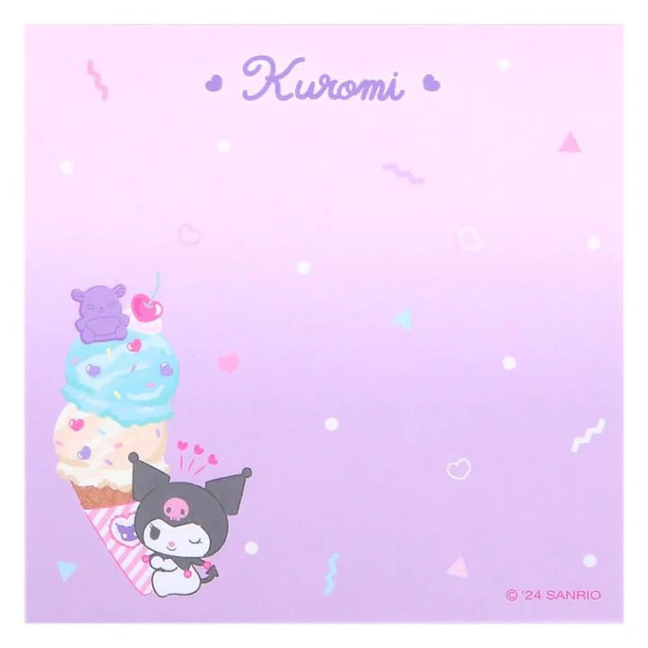 SANRIO KUROMI ICE CREAM MEMO PAD KU