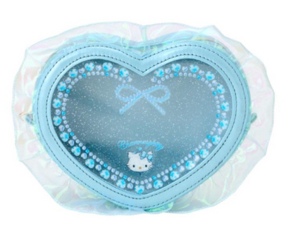 SANRIO ORIGINAL CHARMMY KITTY Y2K BALLET CORE HEART-SHAPED CLEAR POUCH