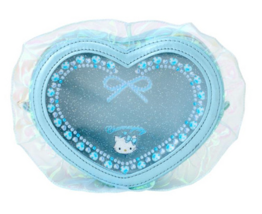 SANRIO ORIGINAL CHARMMY KITTY Y2K BALLET CORE HEART-SHAPED CLEAR POUCH