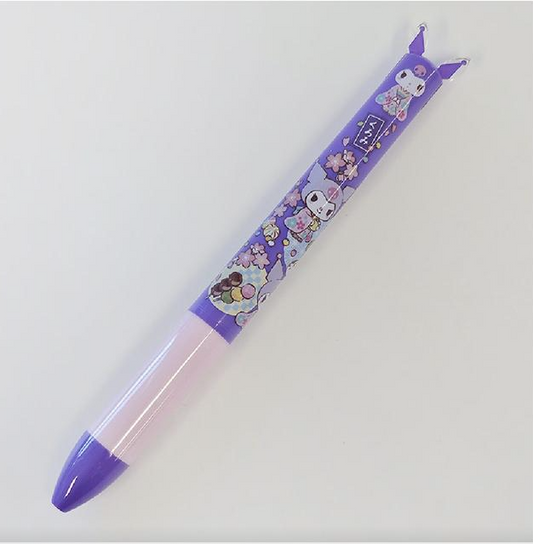 SANRIO ORIGINAL KUROMI SAKURA 2 COLOR BALLPOINT PEN