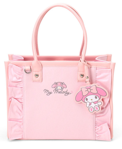 SANRIO ORIGINAL MY MELODY SQUARE TOTE BAG WITH CHARM