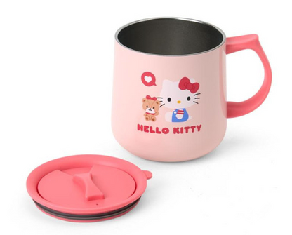 SANRIO ORIGINAL HELLO KITTY STAINLESS STEEL MUG WITH LID