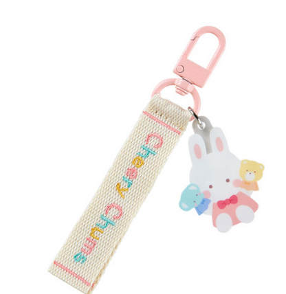 SANRIO JAPAN ORIGINAL CHEERY CHUMS LOGO KEYCHAIN