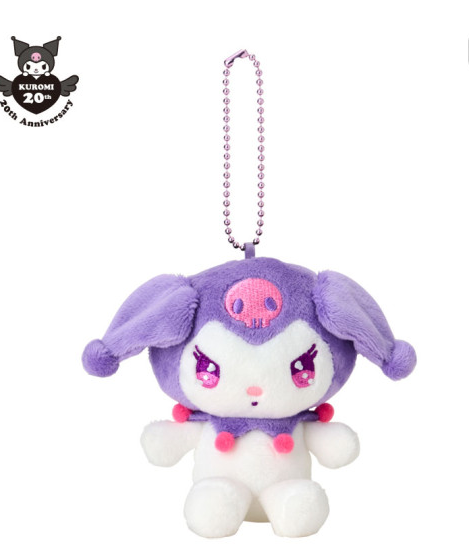 SANRIO ORIGINAL KUROMI 20TH ANNIVERSARY MASCOT HOLDER SPARKLING EYES PURPLE