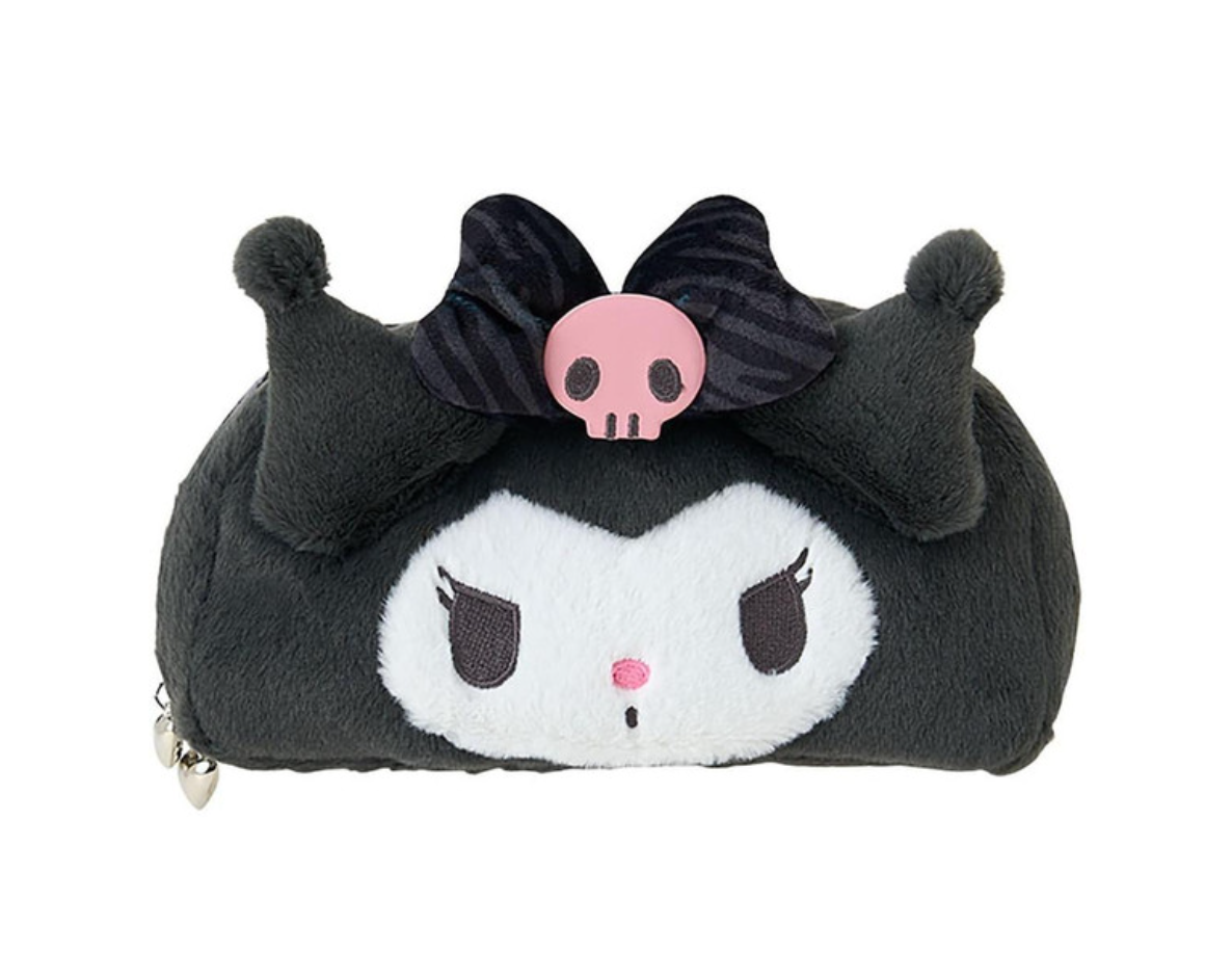 SANRIO ORIGINAL KUROMI FLUFFY PLUSH PEN CASE MONTONE ANIMAL