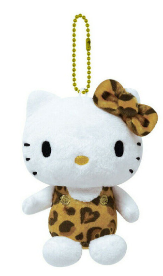 SANRIO ORIGINAL HELLO KITTY MASCOT CHARM / PLUSH LEOPARD TOFFEE BROWN