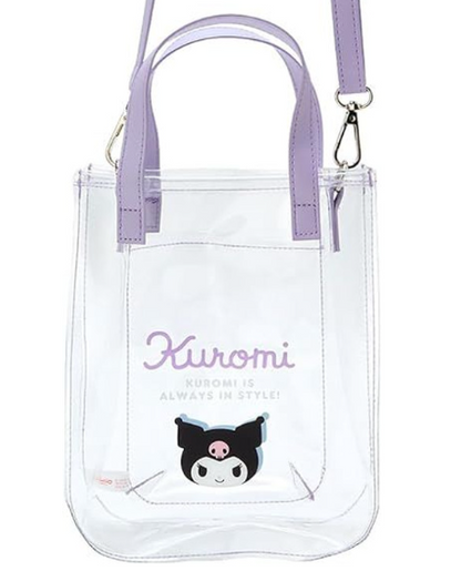 SANRIO JAPAN ORIGINAL KUROMI CLEAR SHOULDER HANDBAG