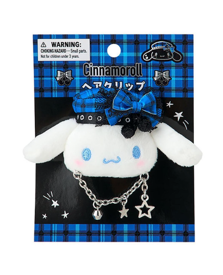 SANRIO ORIGINAL CINNAMOROLL FACE-SHAPED HAIR CLIP SWEET ROCK 'N'CHECK GINGHAM